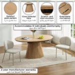 Aviana 6-8 Seater Extendable Veneer Dining Table