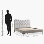 Movo Nordica Medora Upholstered King Bed - 180x200 cm