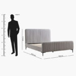 Movo Ruby Stanley Upholstered Queen Bed - 160x200 cm