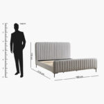 Movo Ruby Stanley Upholstered King Bed - 180x200 cm