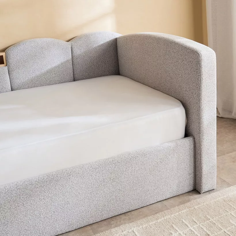 Movo Nordica Malta Single Day Bed with Headboard Storage - 90x200 cm - Image 5