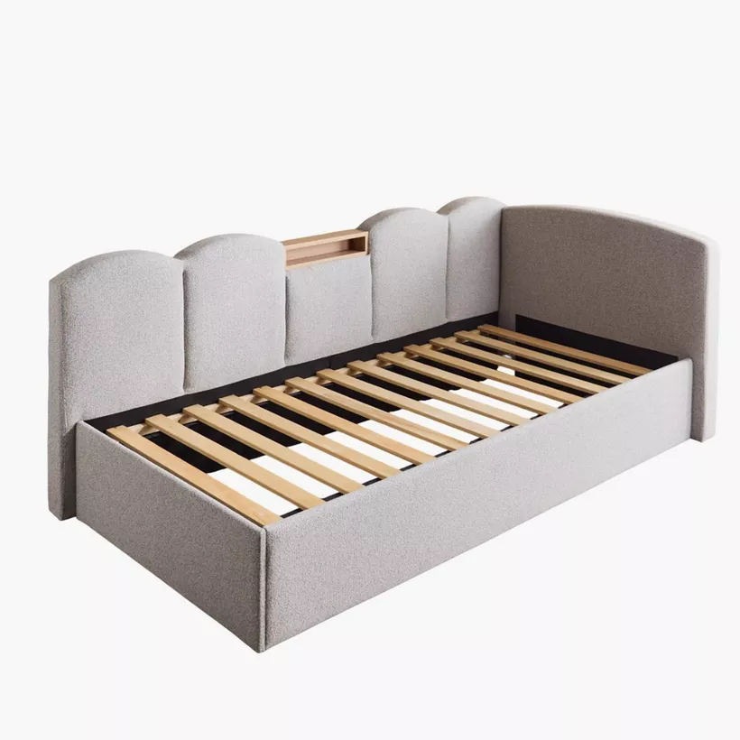 Movo Nordica Malta Single Day Bed with Headboard Storage - 90x200 cm - Image 8
