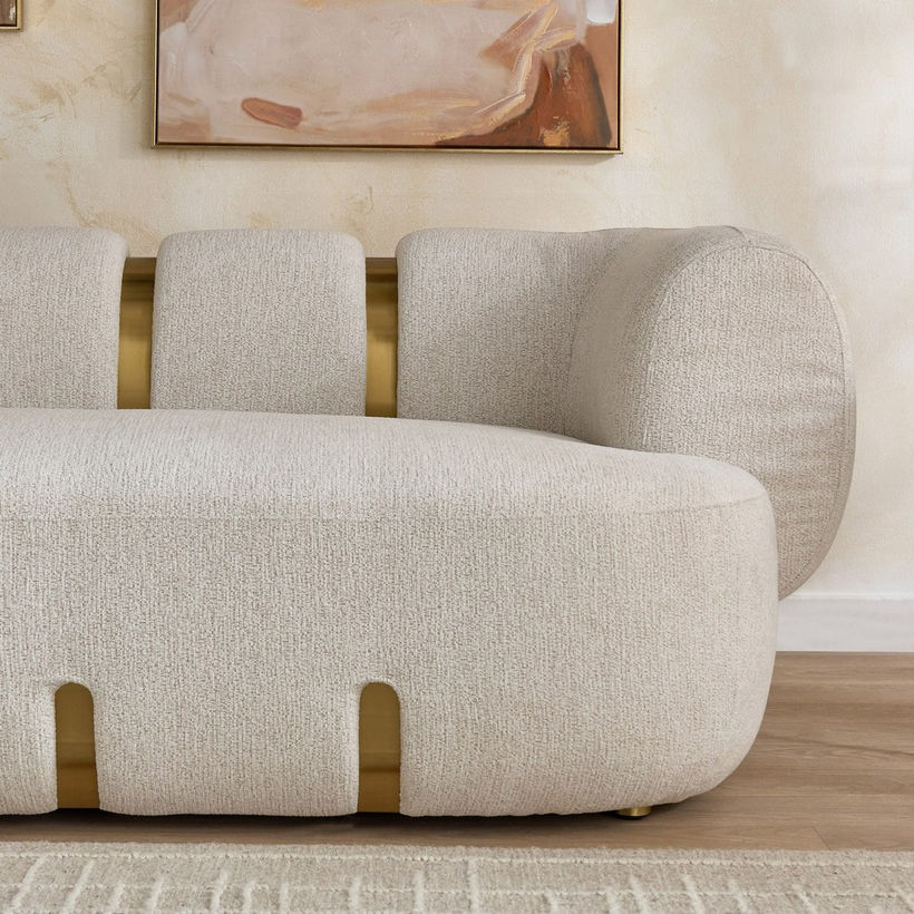 Bellmere 3-Seater Large Fabric Sofa with 3 Cushions - Image 5