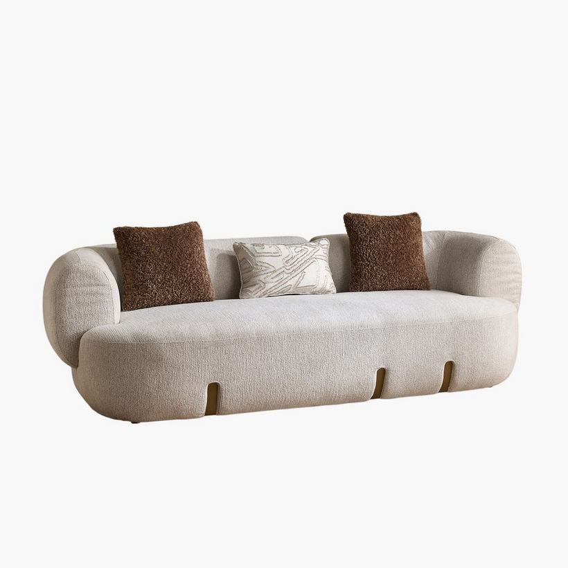 Bellmere 3-Seater Large Fabric Sofa with 3 Cushions - Image 9
