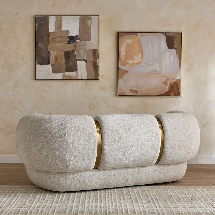 Bellmere 2-Seater Fabric Sofa with 2 Cushions - Image 4