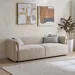Scallop 3-Seater Fabric Sofa with 3 Cushions - Image 12