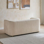 Scallop 2-Seater Fabric Sofa with 2 Cushions
