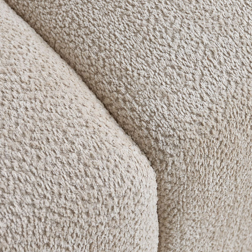 Scallop 2-Seater Fabric Sofa with 2 Cushions - Image 8