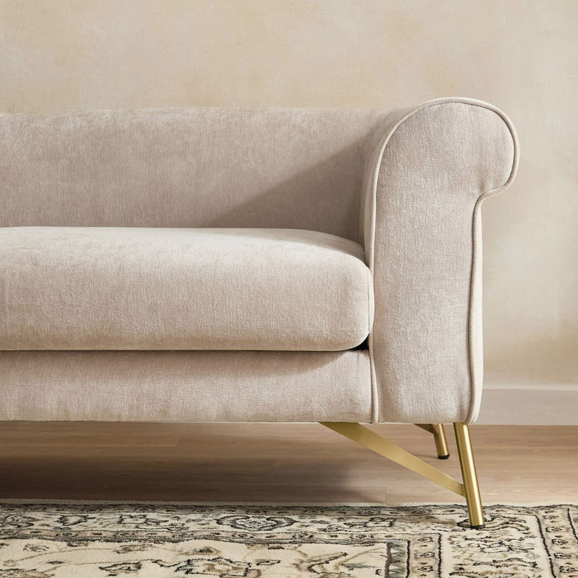 Hudson 2-Seater Fabric Sofa with 2 Cushions - Image 5