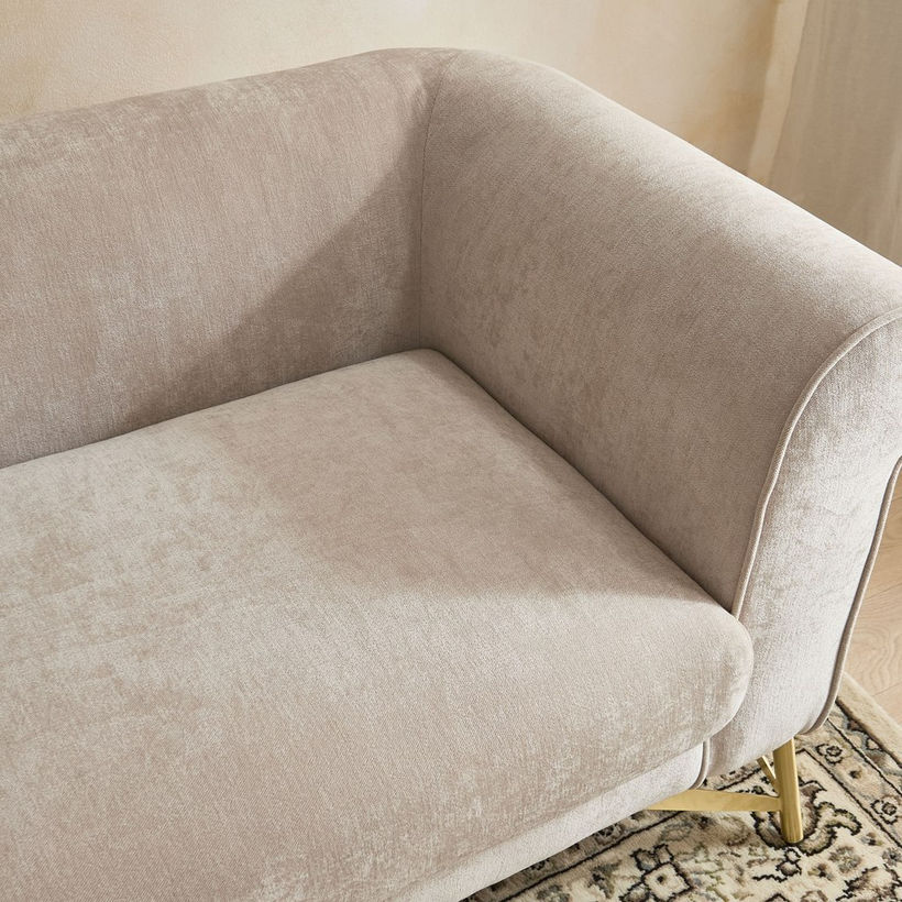 Hudson 2-Seater Fabric Sofa with 2 Cushions - Image 6