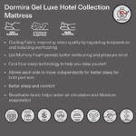 i-Dormira Gel Luxe Hotel Collection Gel Memory Foam Pocket Spring Mattress - 150x200x33cm