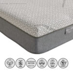 iSleepLuxe iCooltex Contour Air Memory Foam HR Cooling Fabric Single Mattress - 90x200x20 cm
