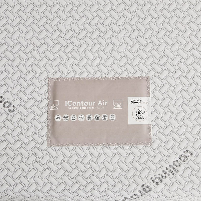 iSleepLuxe iCooltex Contour Air Memory Foam HR Cooling Fabric Queen Mattress - 160x200x20 cm - Image 9
