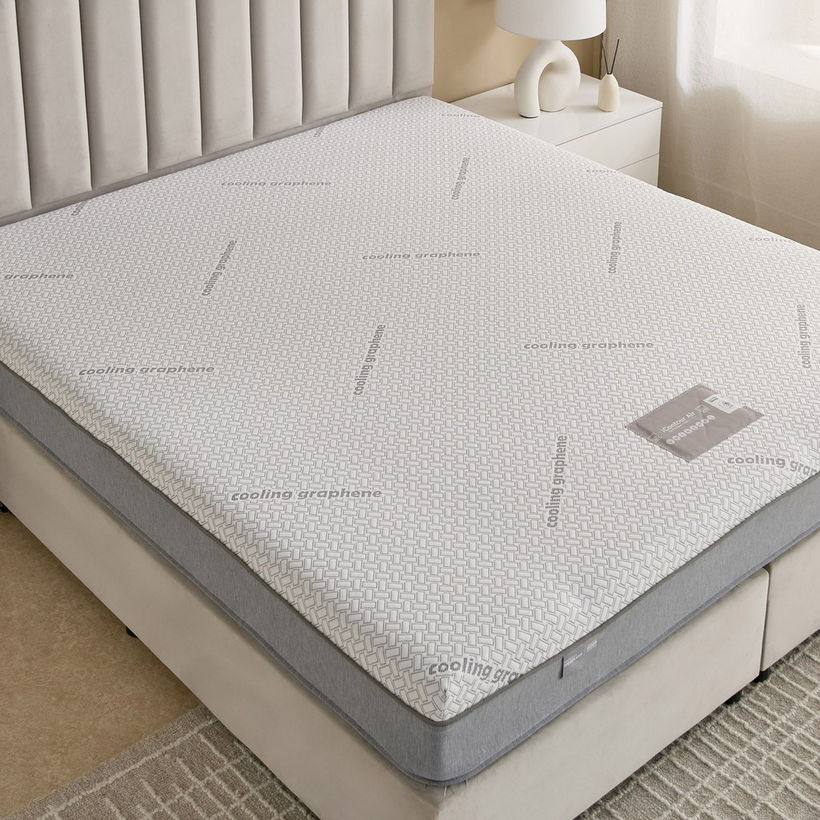iSleepLuxe iCooltex Contour Air Memory Foam HR Cooling Fabric Super King Mattress - 200x200x20 cm - Image 6