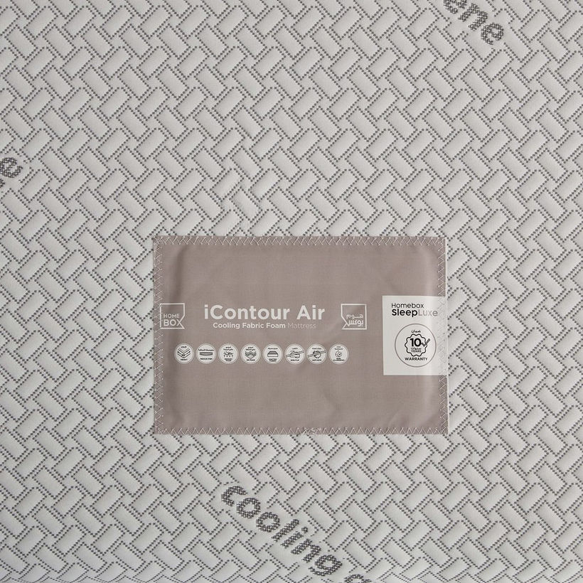 iSleepLuxe iCooltex Contour Air Memory Foam HR Cooling Fabric Super King Mattress - 200x200x20 cm - Image 9