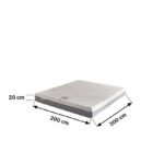 iSleepLuxe iCooltex Contour Air Memory Foam HR Cooling Fabric Super King Mattress - 200x200x20 cm