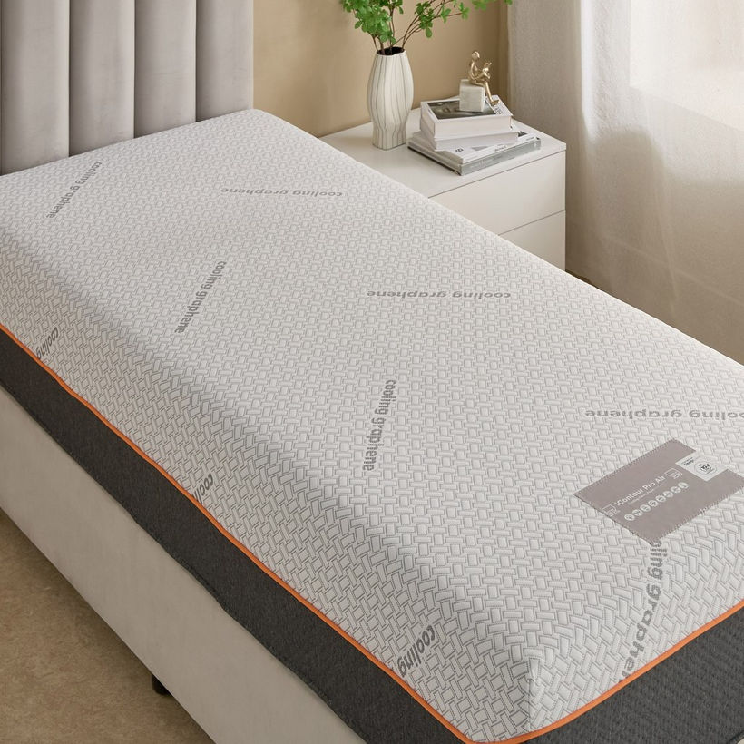 iSleepLuxe iCooltex Contour Pro Air Memory Foam HR Cooling Fabric Single Mattress - 90x190x30 cm - Image 6
