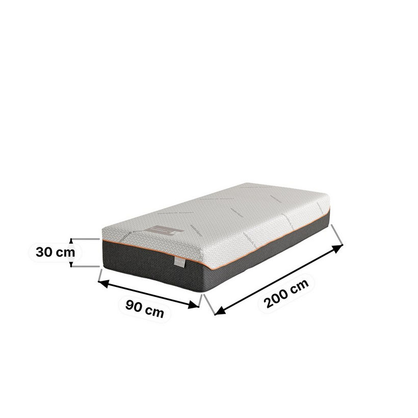 iSleepLuxe iCooltex Contour Pro Air Memory Foam HR Cooling Fabric Single Mattress - 90x200x30 cm - Image 15
