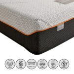 iSleepLuxe iCooltex Contour Pro Air Memory Foam HR Cooling Fabric Queen Mattress - 155x205x30 cm
