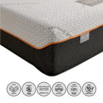 iSleepLuxe iCooltex Contour Pro Air Memory Foam HR Cooling Fabric Super King Mattress - 200x200x30cm