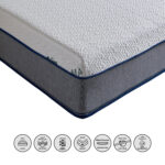 iSleepLuxe iCooltex Natura Latex Cooling Fabric Medium Firm Foam Queen Mattress - 160x200x25 cm