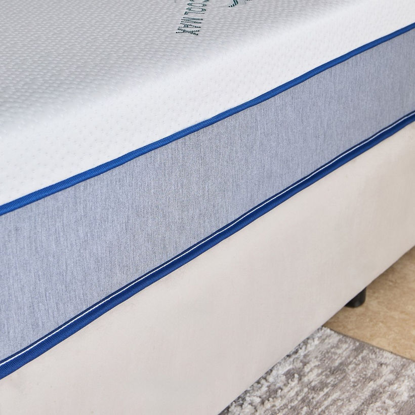 iSleepLuxe iCooltex Natura Latex Cooling Fabric Medium Firm Foam Queen Mattress - 160x200x25 cm - Image 7