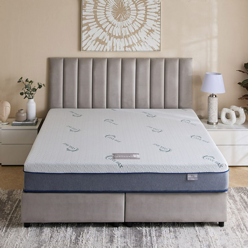 iSleepLuxe iCooltex Natura Latex Cooling Fabric Medium Firm Foam King Mattress - 180x200x25 cm - Image 3