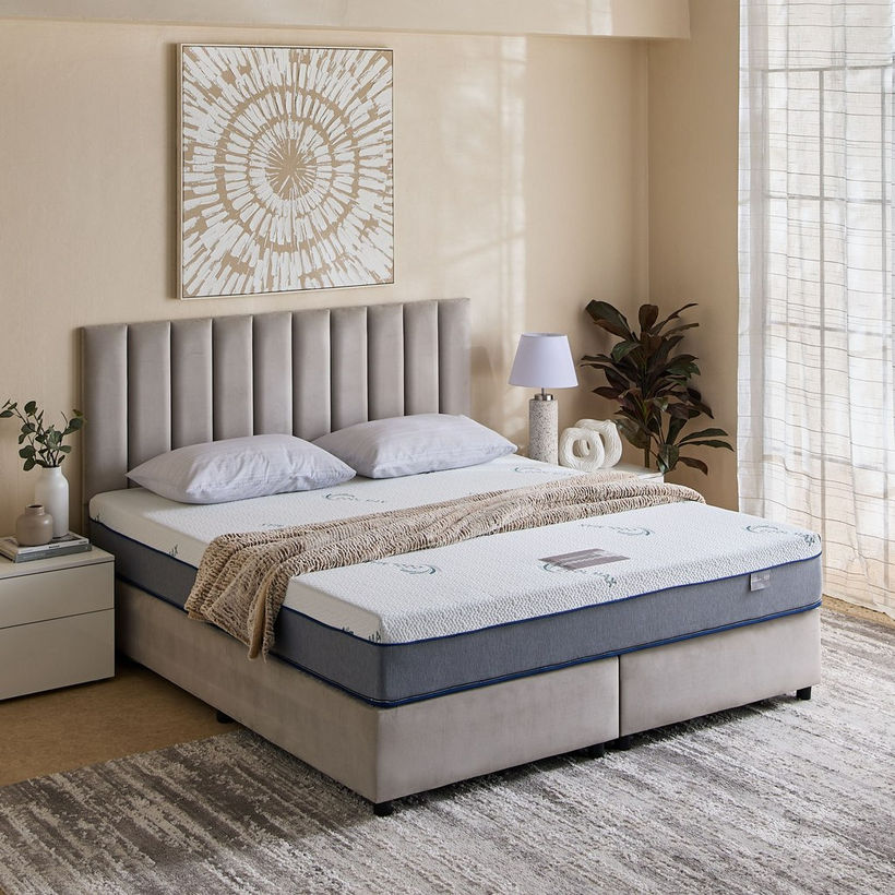iSleepLuxe iCooltex Natura Latex Cooling Fabric Medium Firm Foam King Mattress - 180x200x25 cm - Image 10