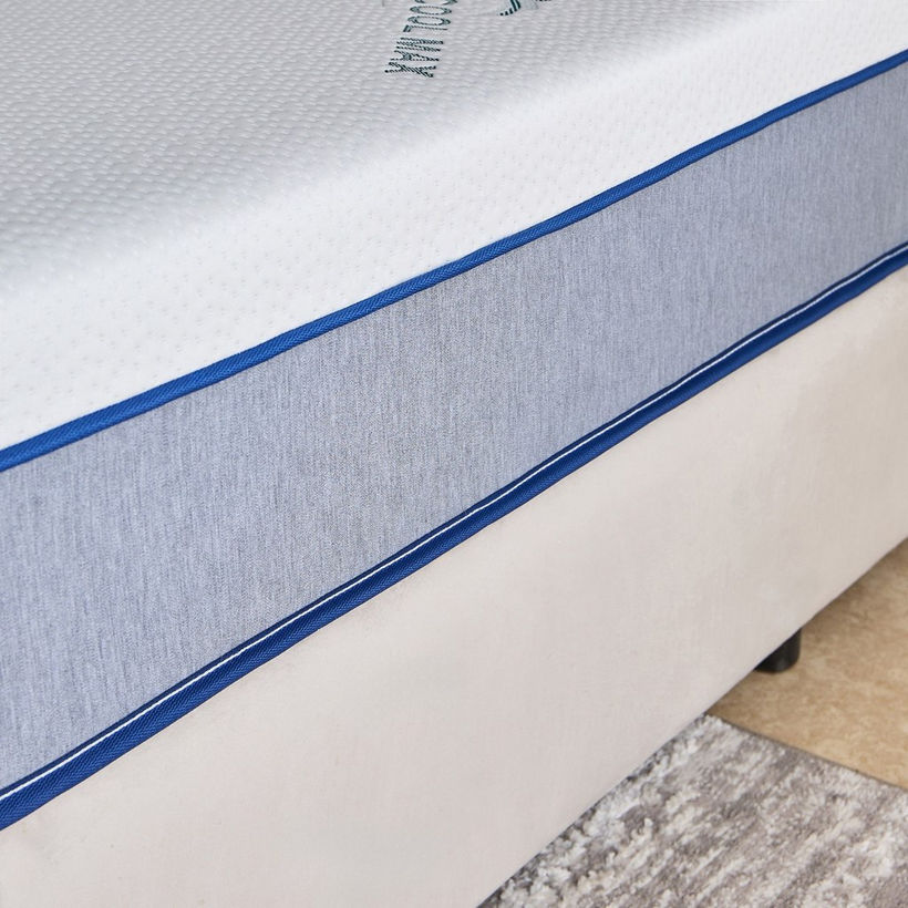 iSleepLuxe iCooltex Natura Latex Cooling Fabric Medium Firm Foam King Mattress - 180x210x25 cm - Image 8