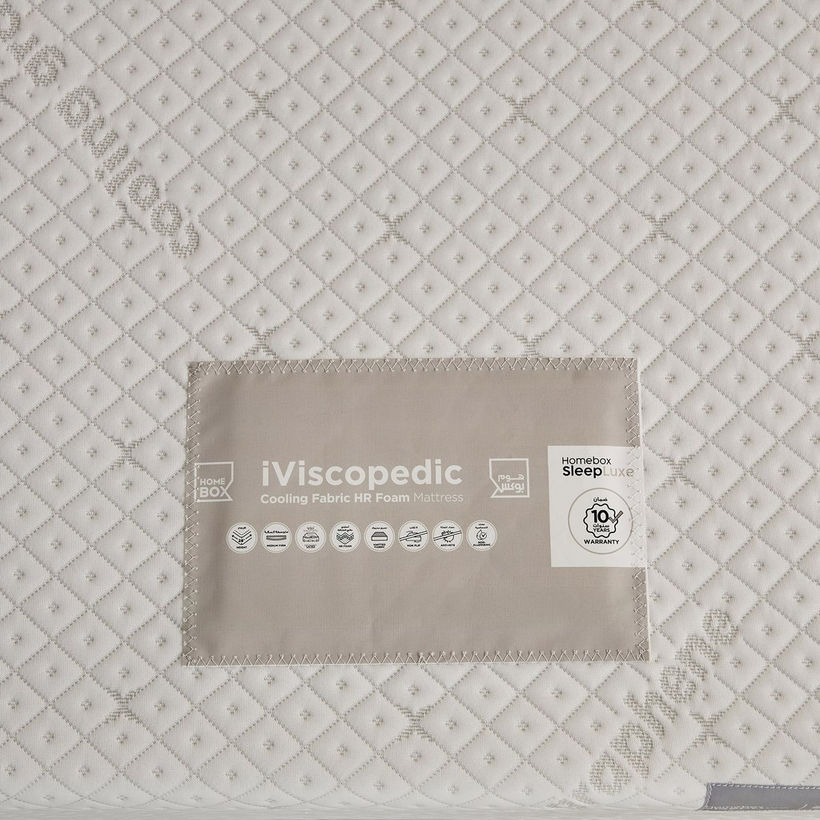 iSleepLuxe iCooltex Viscopedic HR Foam Memory Foam Cooling Fabric Single Mattress - 90x190x25 cm - Image 9