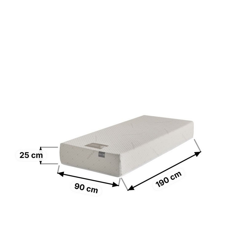 iSleepLuxe iCooltex Viscopedic HR Foam Memory Foam Cooling Fabric Single Mattress - 90x190x25 cm - Image 15