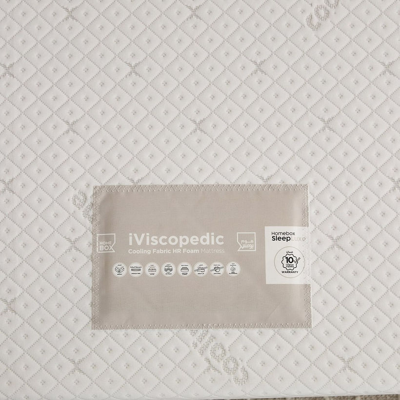 iSleepLuxe iCooltex Viscopedic HR Foam Memory Foam Cooling Fabric Queen Mattress - 155x205x25 cm - Image 8
