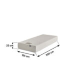 iSleepLuxe iCooltex Viscopedic HR Foam Memory Foam Cooling Fabric Queen Mattress - 155x205x25 cm