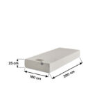 iSleepLuxe iCooltex Viscopedic HR Foam Memory Foam Cooling Fabric Queen Mattress - 160x200x25 cm