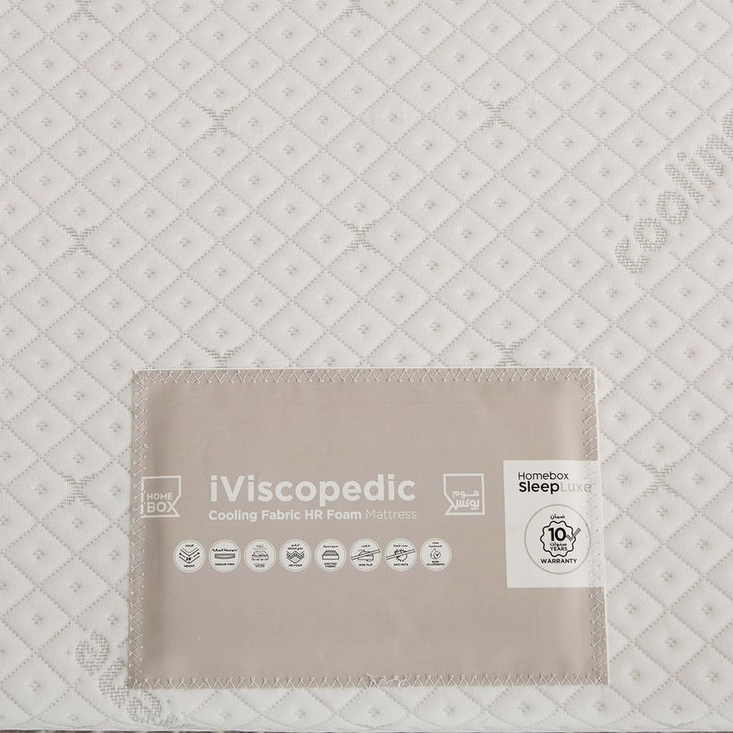 iSleepLuxe iCooltex Viscopedic HR Foam Memory Foam Cooling Fabric King Mattress - 180x210x25 cm - Image 8