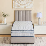 iSleepLuxe iCooltex Comfort Visco Cooling Fabric Memory Foam Bonnell Spring Mattress - 90x190x24 cm