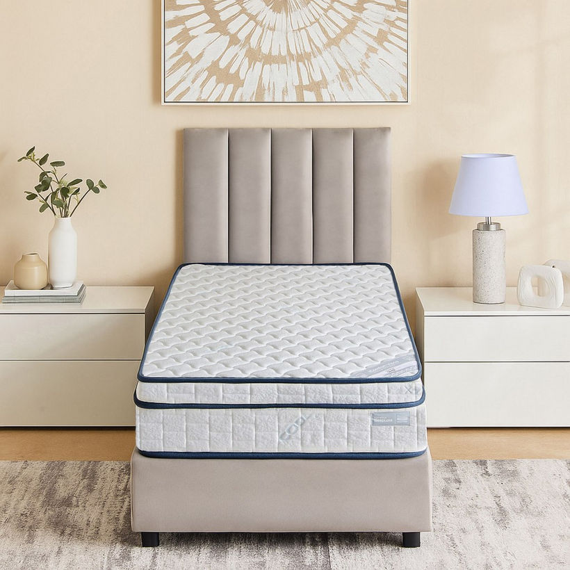 iSleepLuxe iCooltex Comfort Visco Cooling Fabric Memory Foam Bonnell Spring Mattress - 90x190x24 cm - Image 3