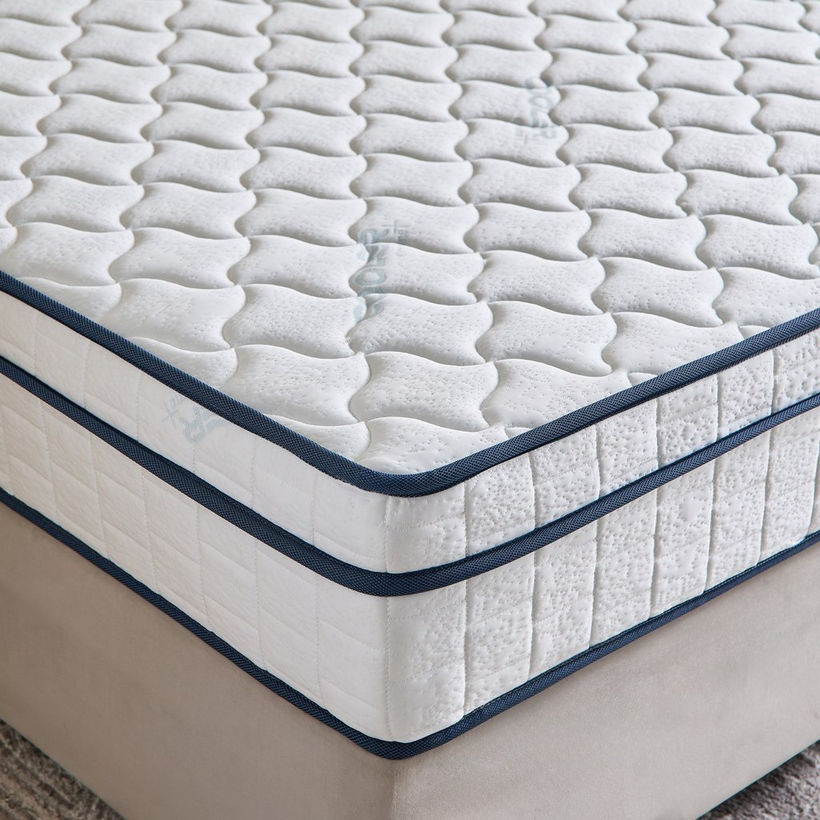 iSleepLuxe iCooltex Comfort Visco Cooling Fabric Memory Foam Bonnell Spring Mattress - 120x200x24 cm - Image 5