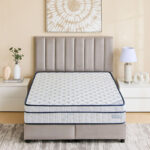 iSleepLuxe iCooltex Comfort Visco Cooling Fabric Memory Foam Bonnell Spring Mattress - 140x200x24 cm