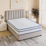 iSleepLuxe iCooltex Comfort Visco Cooling Fabric Memory Foam Bonnell Spring Mattress - 155x205x24 cm