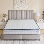 iSleepLuxe iCooltex Comfort Visco Cooling Fabric Memory Foam Bonnell Spring Mattress - 200x200x24 cm