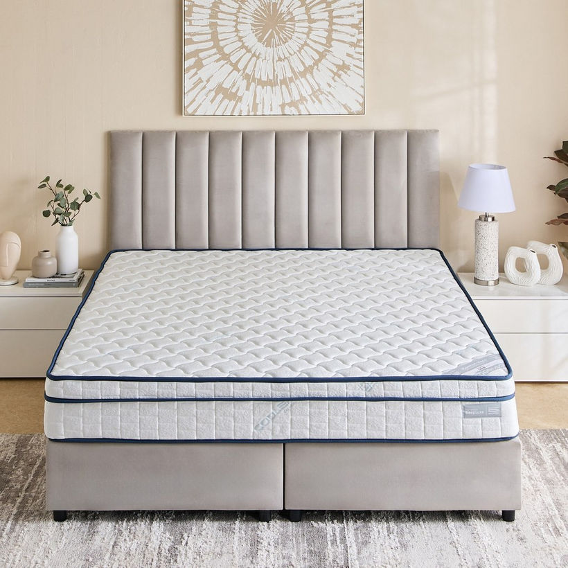 iSleepLuxe iCooltex Comfort Visco Cooling Fabric Memory Foam Bonnell Spring Mattress - 200x200x24 cm - Image 3