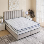 iSleepLuxe iCooltex Comfort Visco Cooling Fabric Memory Foam Bonnell Spring Mattress - 200x200x24 cm