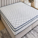 iSleepLuxe iCooltex Comfort Visco Cooling Fabric Memory Foam Bonnell Spring Mattress - 200x200x24 cm