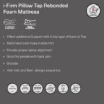 SleepEase iFirm Pillow Top Foam Extra Firm Queen Mattress - 140x200x23 cm
