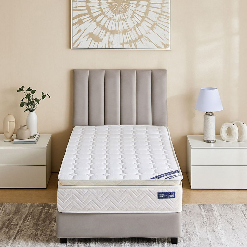 SleepNest iRoyal Pillow Top Medium Firm Bonnell Spring Single Mattress - 90x190x30 cm - Image 3