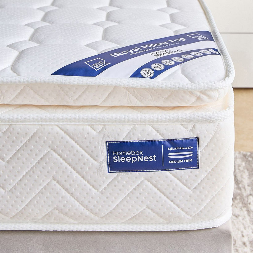 SleepNest iRoyal Pillow Top Medium Firm Bonnell Spring Single Mattress - 90x190x30 cm - Image 8