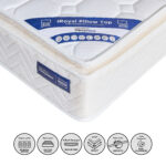SleepNest iRoyal Pillow Top Medium Firm Bonnell Spring Queen Mattress - 160x200x30 cm