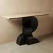 Cavon Forest Genuine Travertine Top Console Table with Solid Wood Base - Image 7