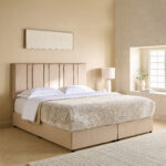 Movo Angelic Linear Upholstered King Bed - 180x200 cm